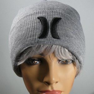 Reduced! H logo Knit Cap Beanie Gray with Hurly black logo
